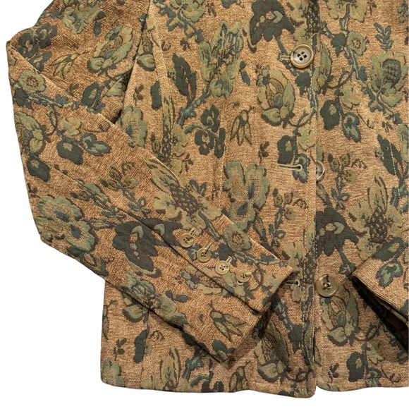 vintage liz claiborne floral tapestry jacket - Picture 2 of 5
